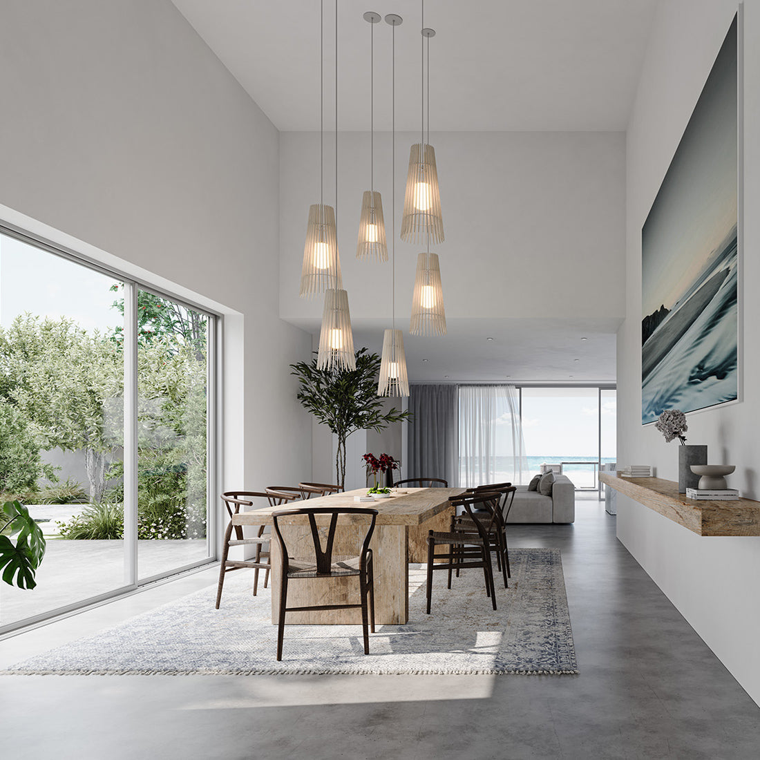 Lex Pendant by Cerno, showing lex pendants in live shot.