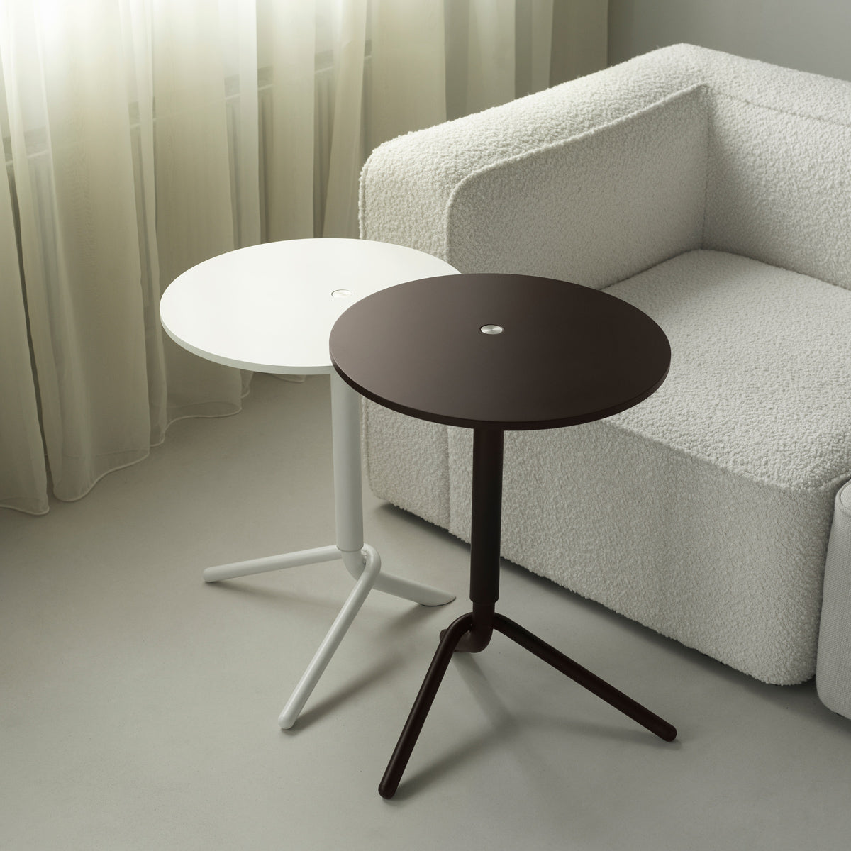 Lift Side Table by Normann Copenhagen, showing lift side tables in live shot.