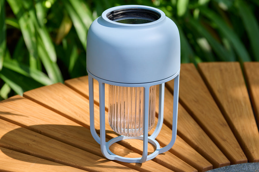 Light No. 1 Portable Outdoor Lamp by Houe, showing light no. 1 portable outdoor lamp in live shot.