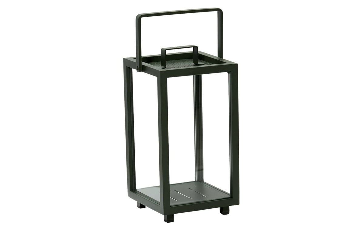 Lighthouse Small Lantern by Cane-Line - Dark Green Aluminum.