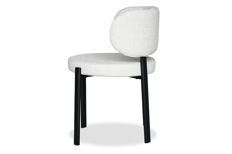 Lily Dining Chair by Mobital, showing side view of lily dining chair.