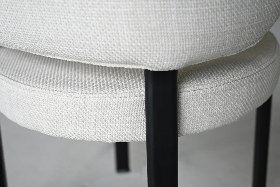 Lily Dining Chair by Mobital, showing closeup view of lily dining chair.
