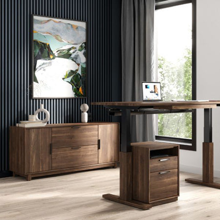 Linear Credenza by Copeland Furniture, showing linear credenza in live shot.