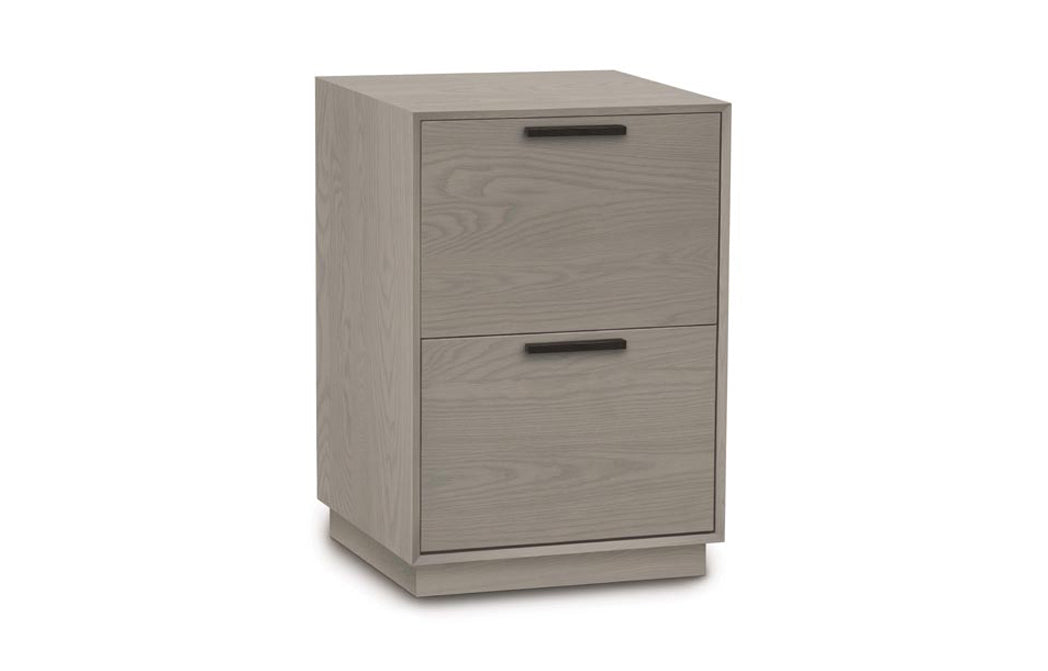 Linear Office File Storage by Copeland Furniture - Narrow Rolling File Storage, Weathered Oak.