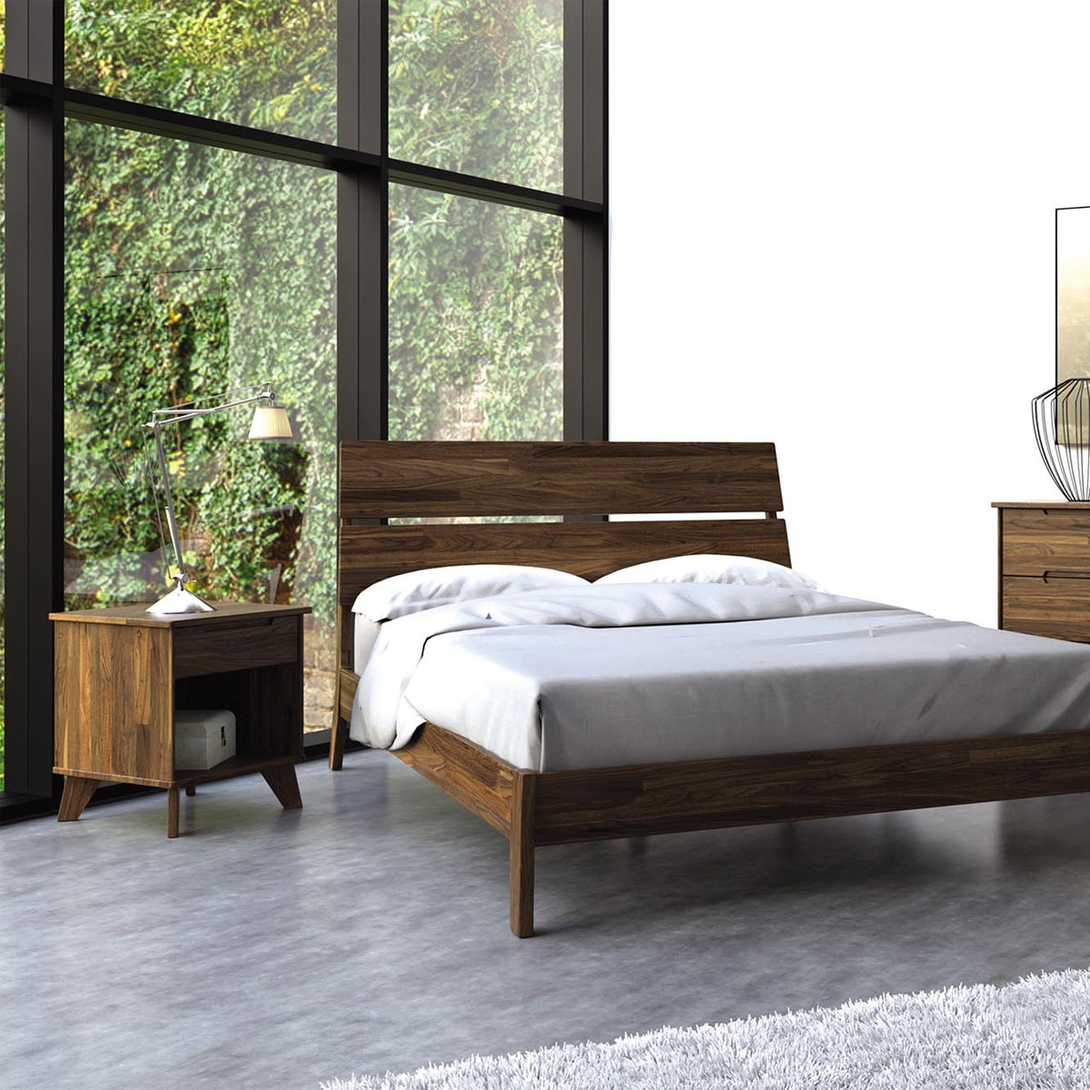Linn Nightstand by Copeland Furniture, showing linn nightstand in live shot.