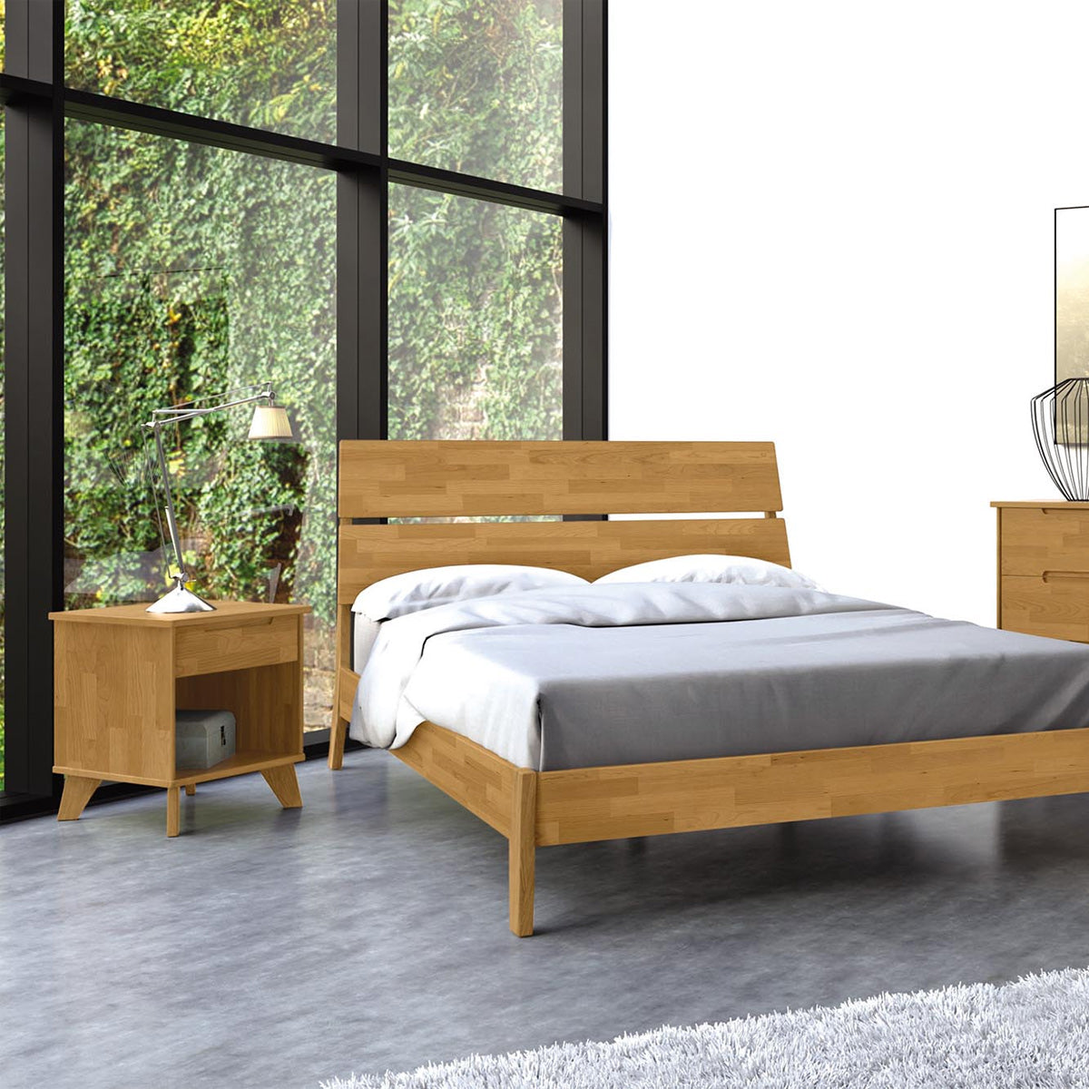 Linn Nightstand by Copeland Furniture, showing linn nightstand in live shot.