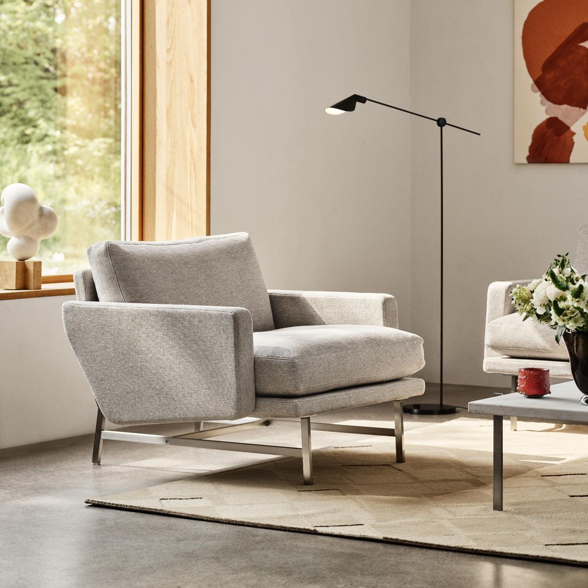 Lissoni Lounge Chair by Fritz Hansen, showing lissoni lounge chair in live shot.