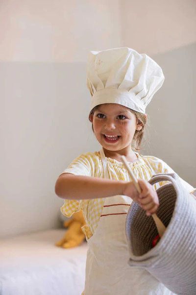 Little Chefs Basket by Lorena Canals, showing little chefs basket in live shot.