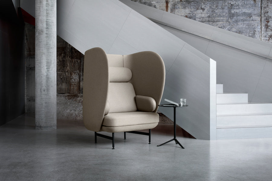 Little Friend Side Table by Fritz Hansen, showing little friend side table in live shot.