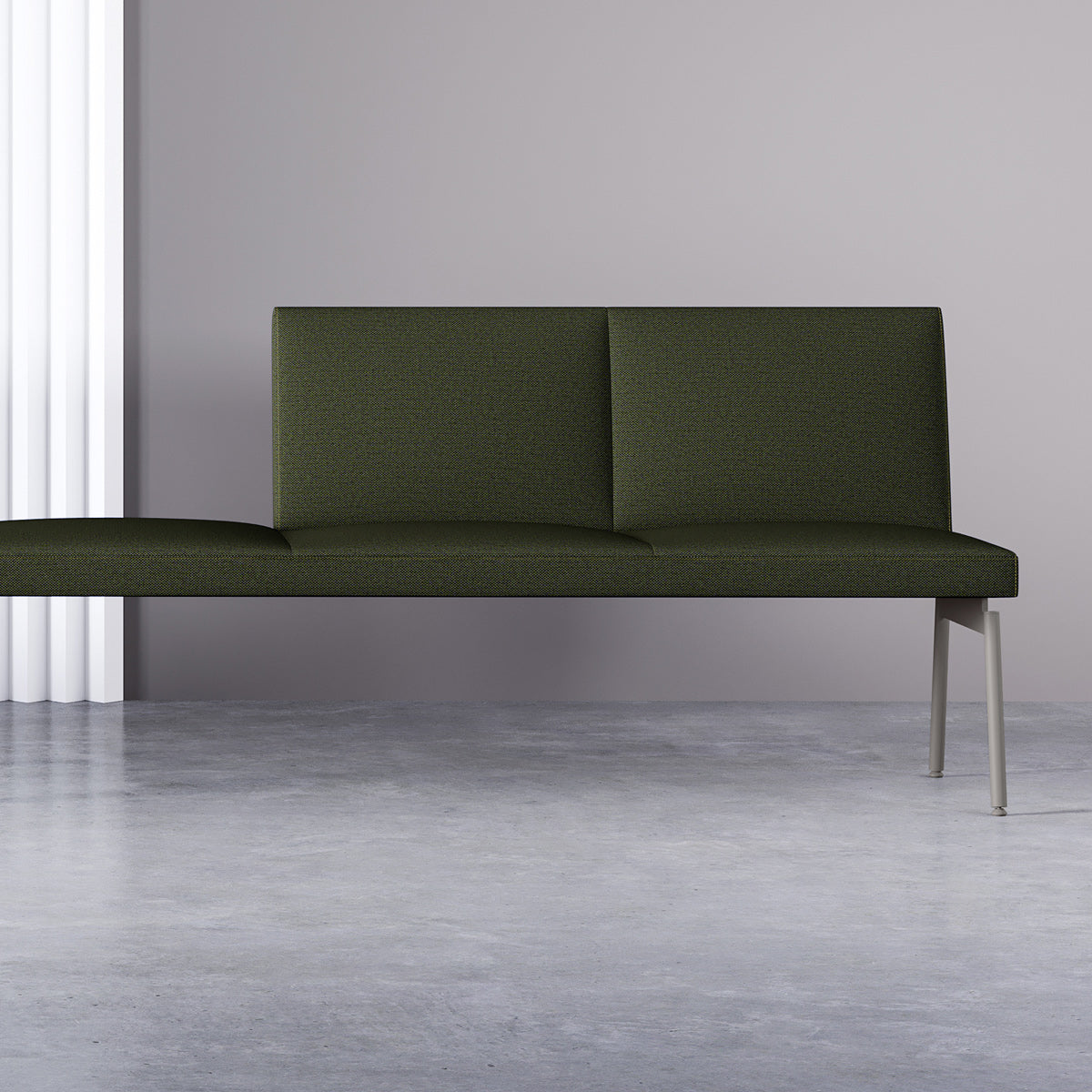 Loft Modular Seating System Pieces by B&T, showing closeup view of loft modular seating system pieces in live shot.