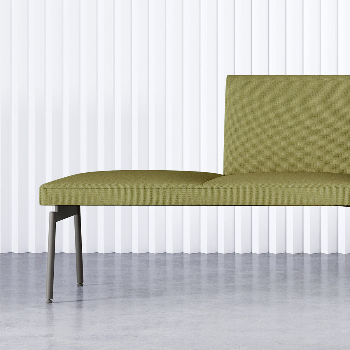 Loft Modular Seating System Pieces by B&T, showing closeup view of loft modular seating system pieces in live shot.
