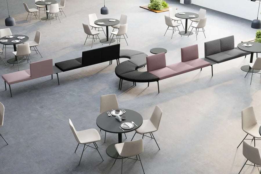 Loft Modular Seating System Pieces by B&T, showing loft modular seating system pieces in live shot.