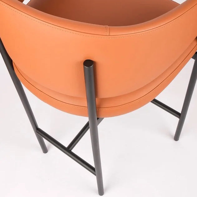 Lorenzo Bar Stool by Kollektiff, showing closeup view of lorenzo bar stool in studio shot.