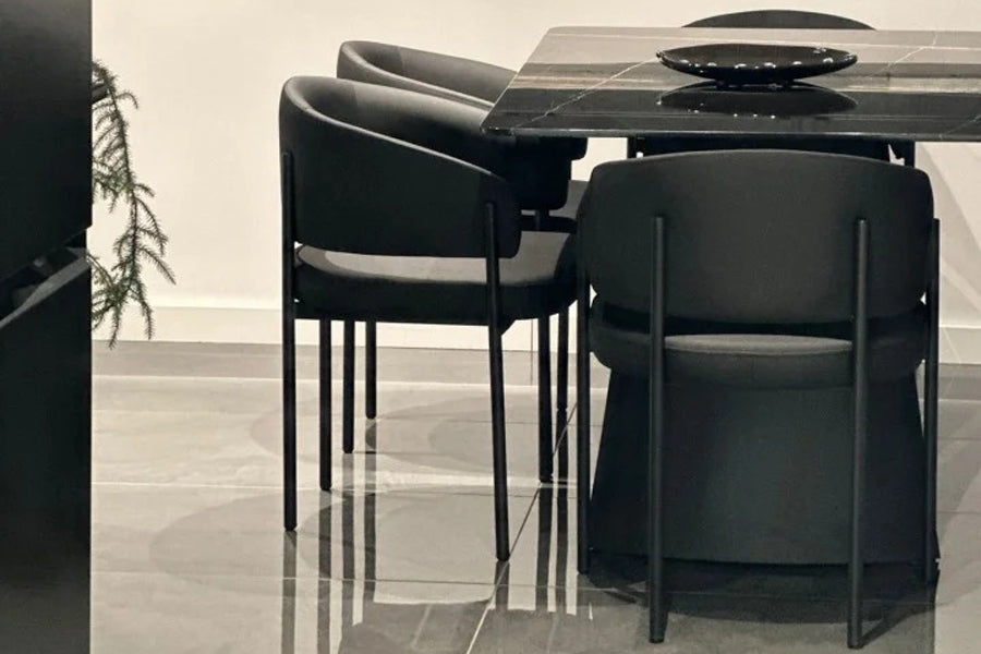 Lorenzo Chair by Kollektiff, showing lorenzo chairs in live shot.