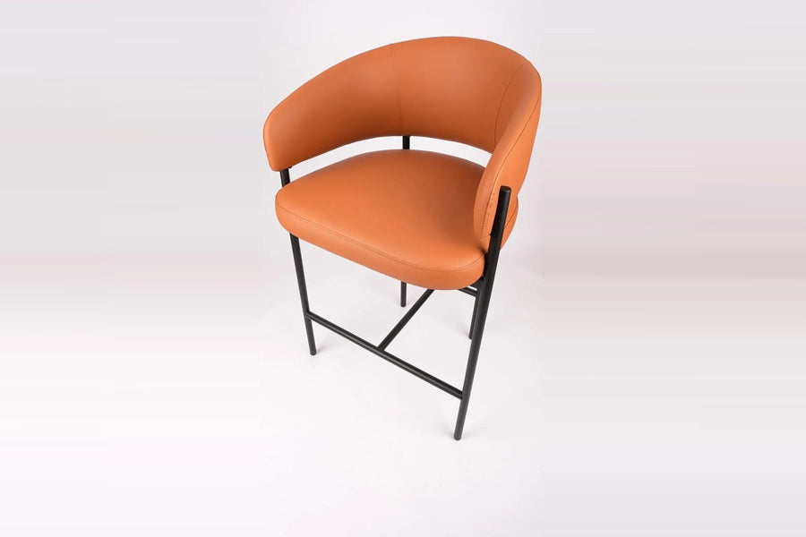 Lorenzo Counter Stool by Kollektiff, showing top view of lorenzo counter stool in studio shot.