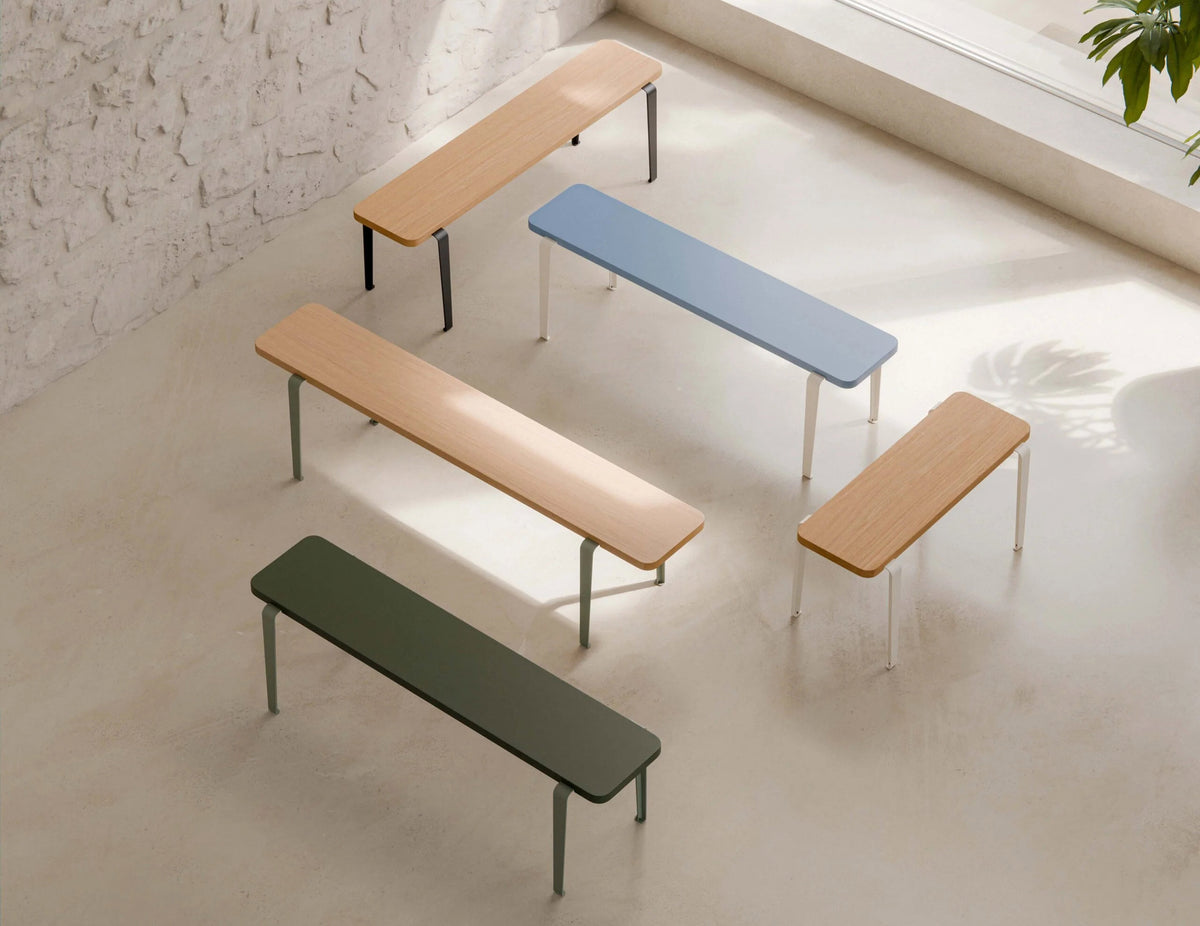 Lou Bench by TipToe, showing lou benches in live shot.
