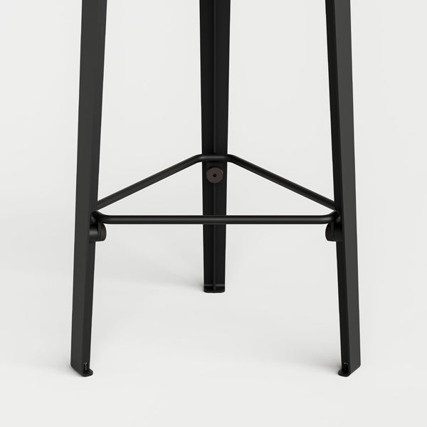 Lou Triangle Bar Stool by TipToe, showing closeup view of lou triangle bar stool in live shot.