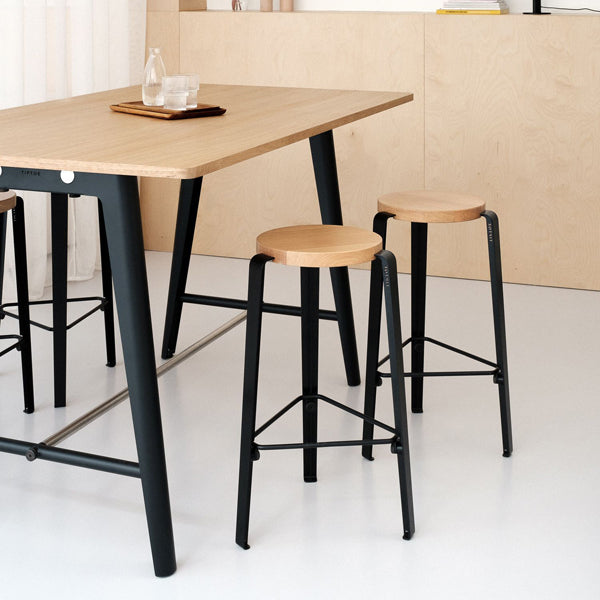 Lou Triangle Bar Stool by TipToe, showing lou triangle bar stools in live shot.