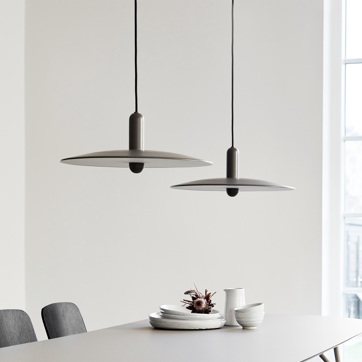 Lu Pendant by Woud, showing lu pendant in live shot.