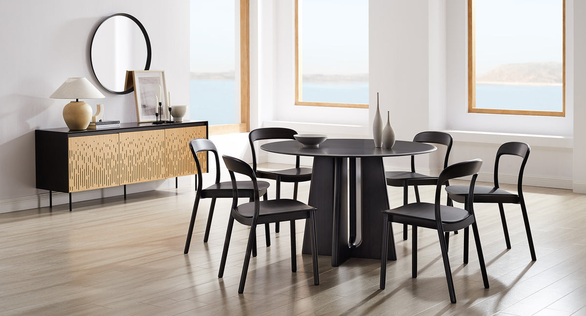 Luna Round Table by Greenington, showing luna round table in live shot.