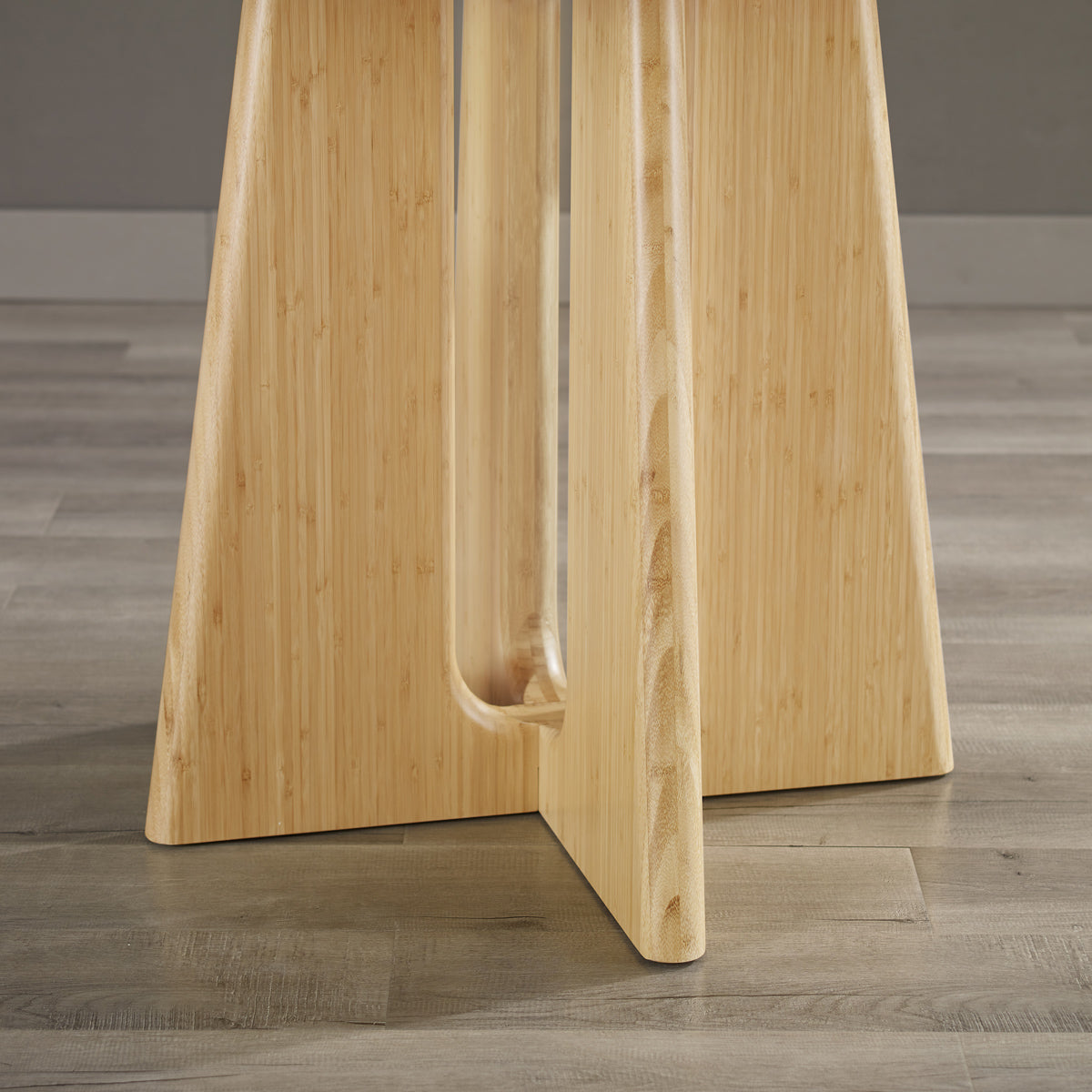 Luna Round Table by Greenington, showing closeup view of luna round table in live shot.