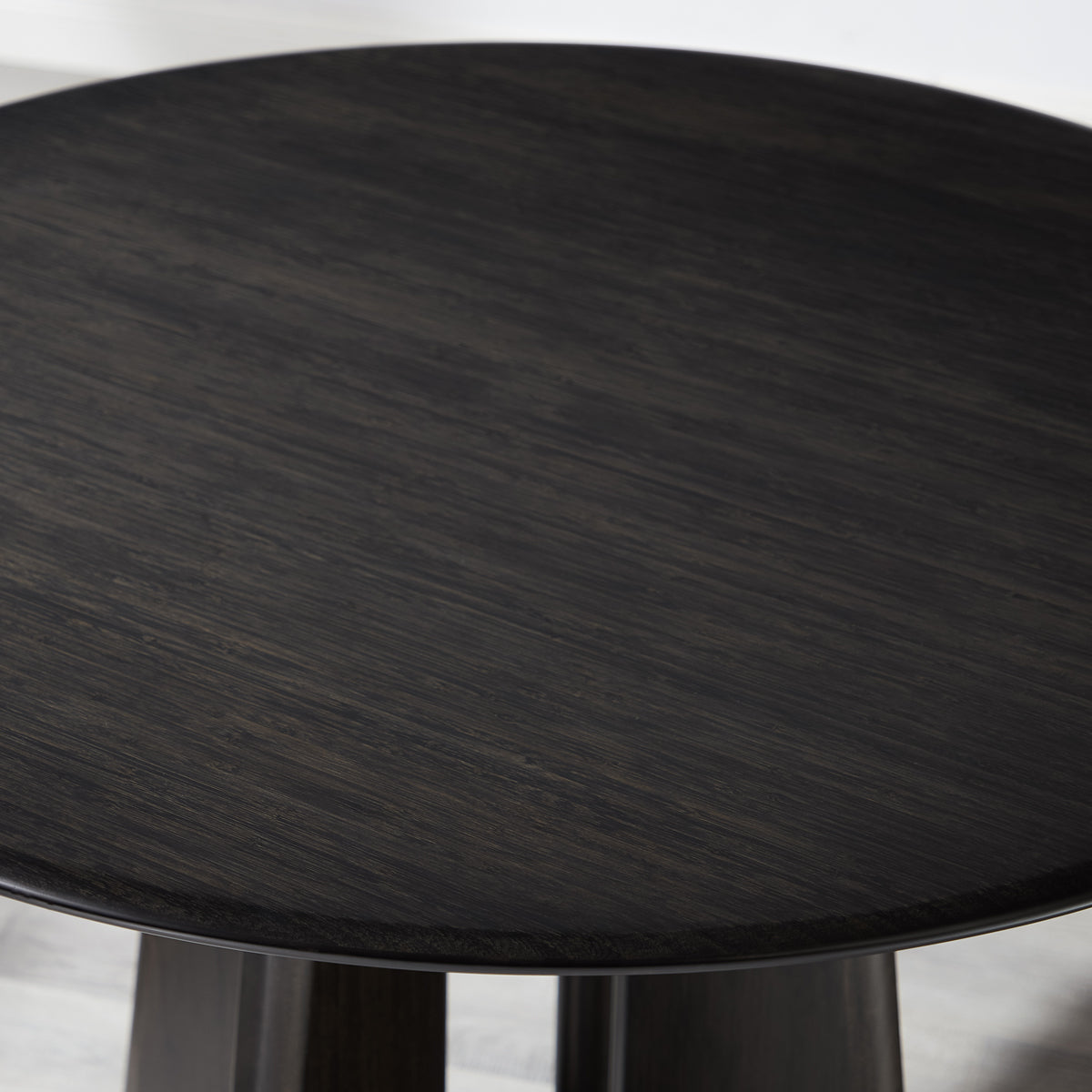 Luna Round Table by Greenington, showing top view of luna round table in live shot.