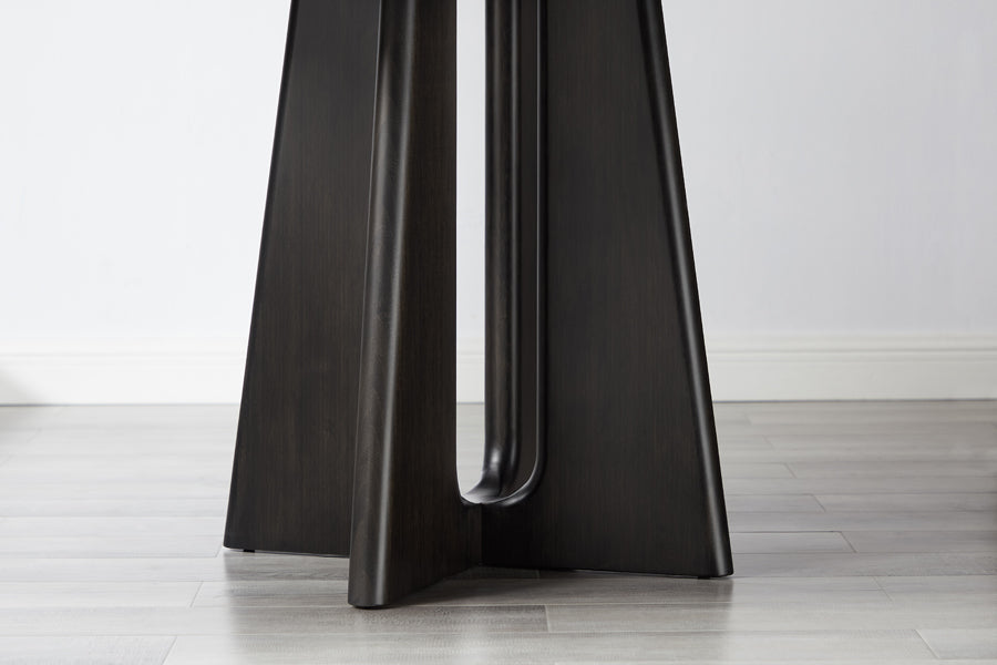 Luna Round Table by Greenington, showing closeup view of luna round table in live shot.