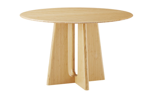 Luna Round Table by Greenington - Wheat Bamboo Wood.