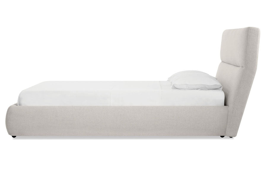 Lunar Storage Bed by Mobital, showing side view of lunar storage bed.