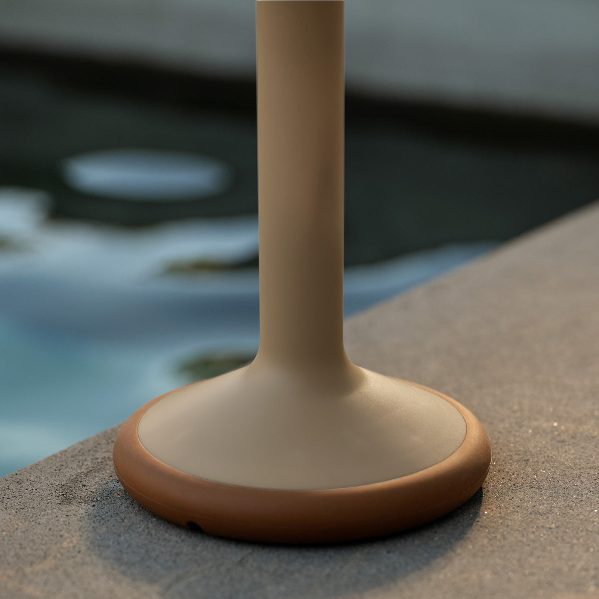 Luu Portable Lamp by Houe, showing closeup view of luu portable lamp in live shot.