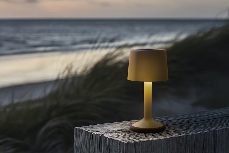Luu Portable Lamp by Houe, showing luu portable lamp in live shot.