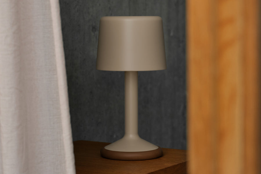 Luu Portable Lamp by Houe, showing luu portable lamp in live shot.