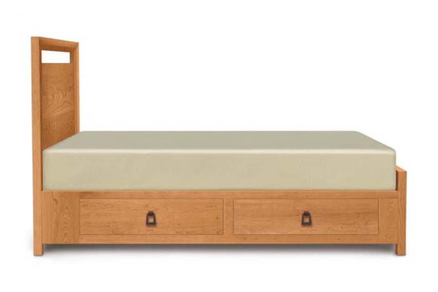 Mansfield Cal King Storage Bedroom Collection by Copeland Furniture, showing side view of mansfield cal king storage bedroom collection.