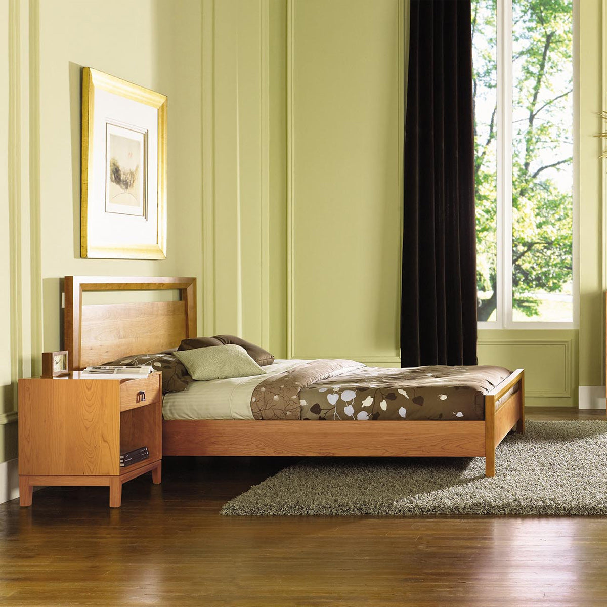 Mansfield Nightstand by Copeland -Furniture, showing mansfield nightstand in live shot.