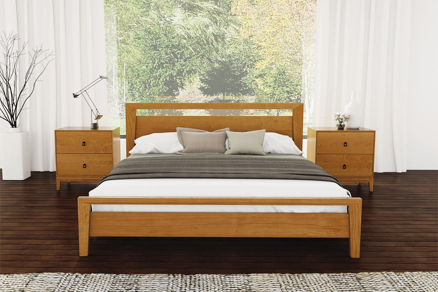 Mansfield Nightstand by Copeland -Furniture, showing mansfield nightstands in live shot.