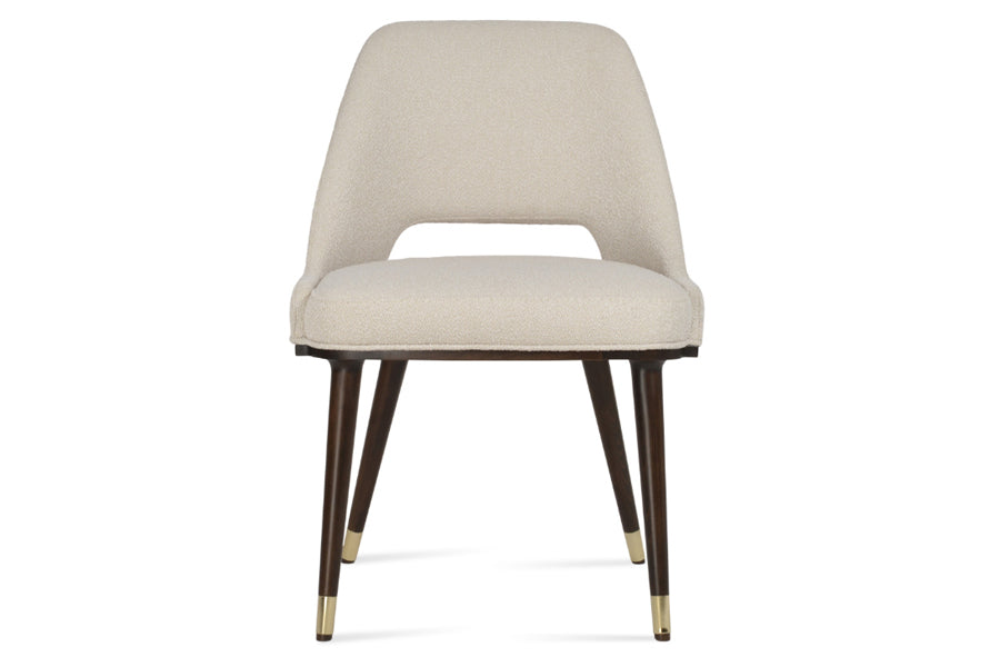 Marash Wood Dining Chair by SohoConcept, showing front view of marash wood dining chair