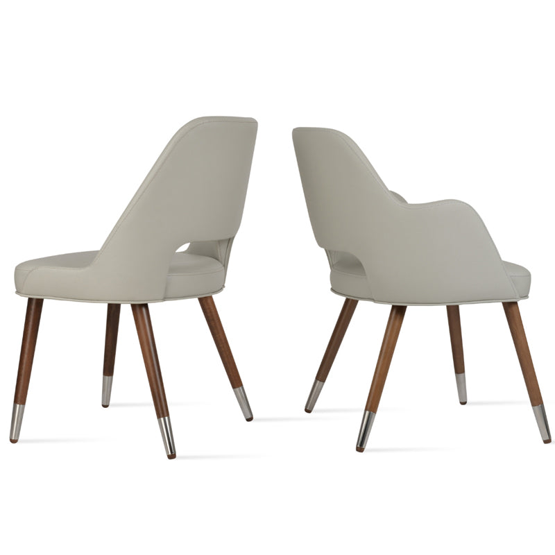 Marash Wood Dining Chair by SohoConcept, showing side view of marash wood dining chair