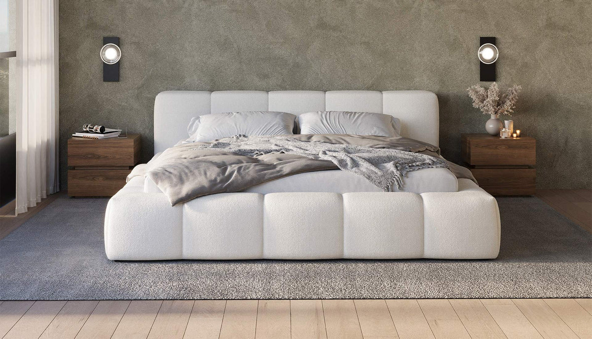 Maren Bed by Viesso, showing maren bed in live shot.