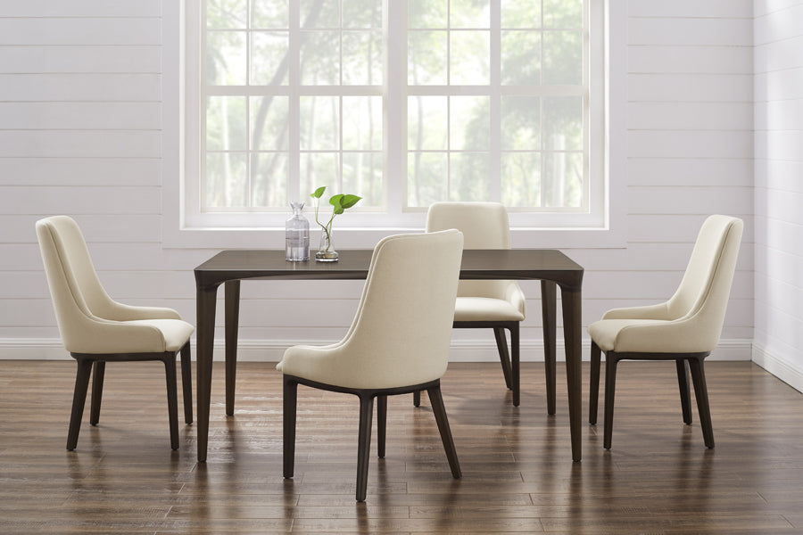 Marseilles Dining Table by Greenington, showing marseilles dining table in live shot.