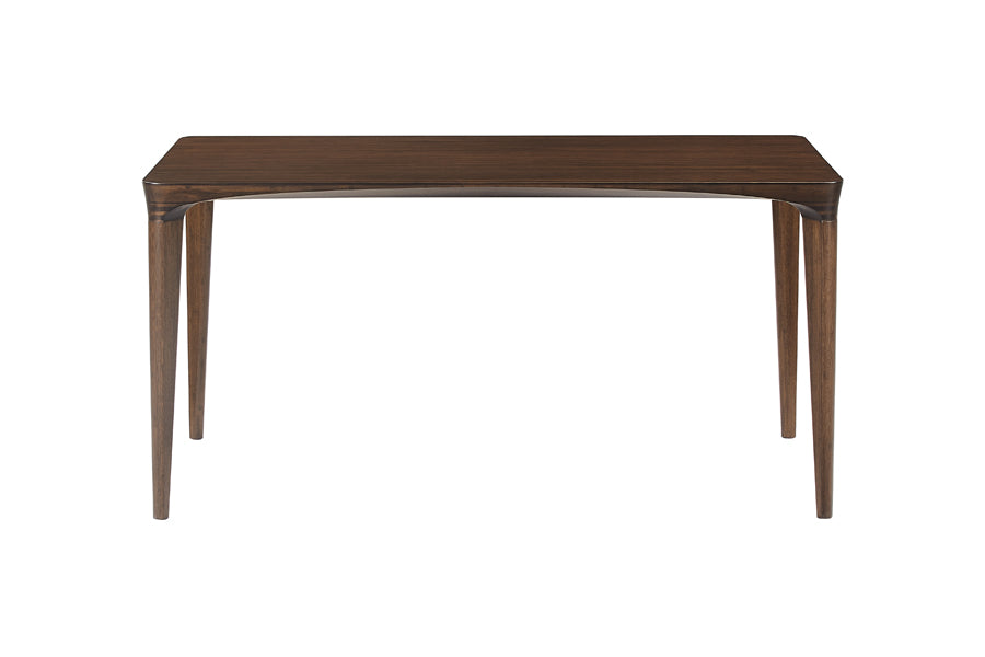 Marseilles Dining Table by Greenington, showing front view of marseilles dining table in small/black walnut.