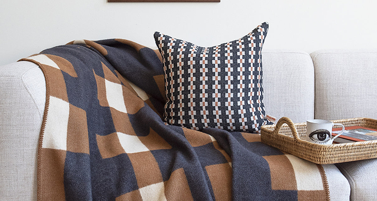 Marta Cushion by Brita, showing marta cushion in live shot.