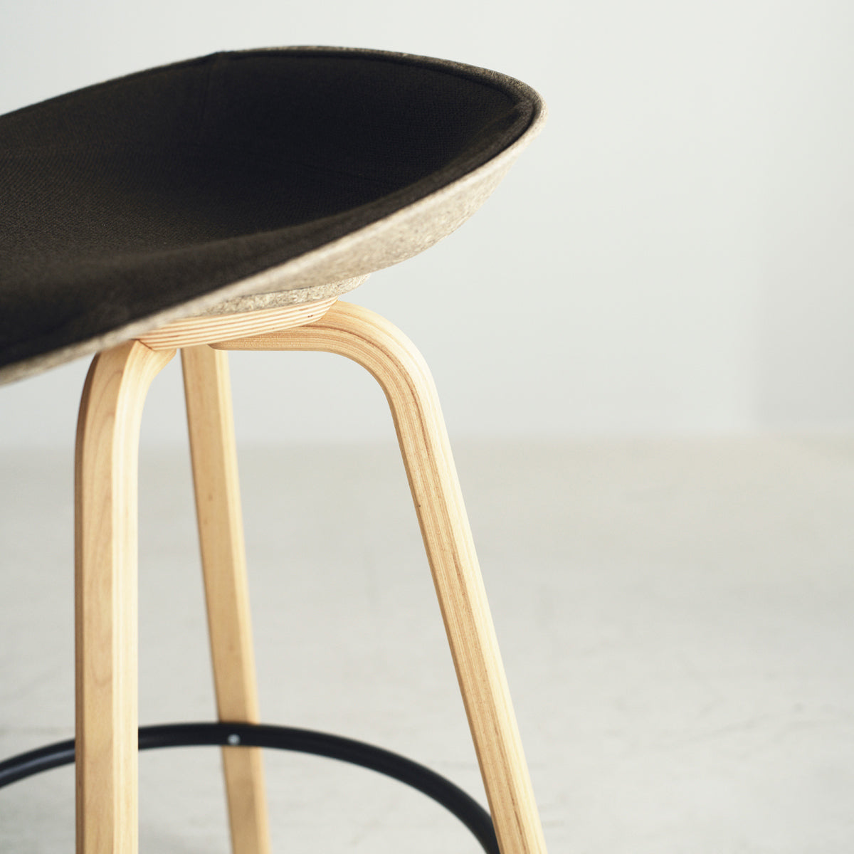 Mat 29.5" Barstool by Normann Copenhagen, showing closeup view of mat 29.5" barstool in live shot.