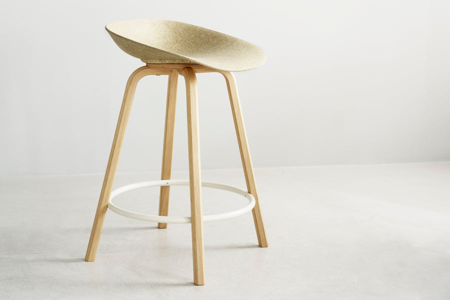 Mat 29.5" Barstool by Normann Copenhagen, showing mat 29.5" barstool in live shot.