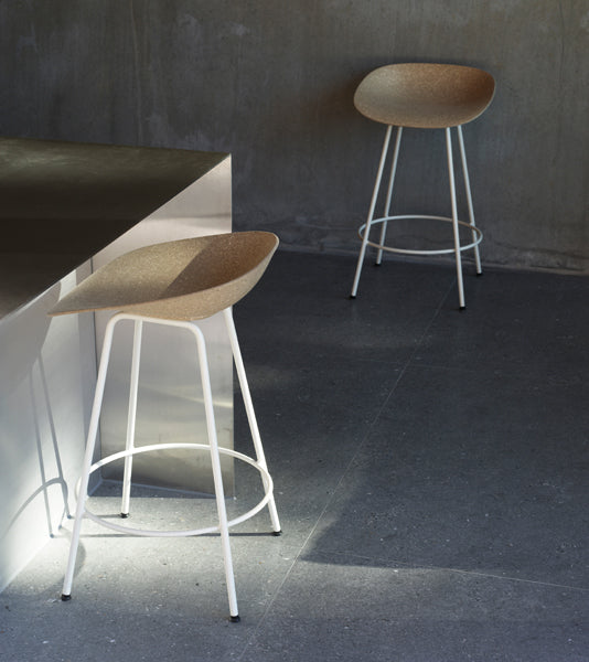 Mat 33.5" Barstool by Normann Copenhagen, showing mat 33.5" barstools in live shot.