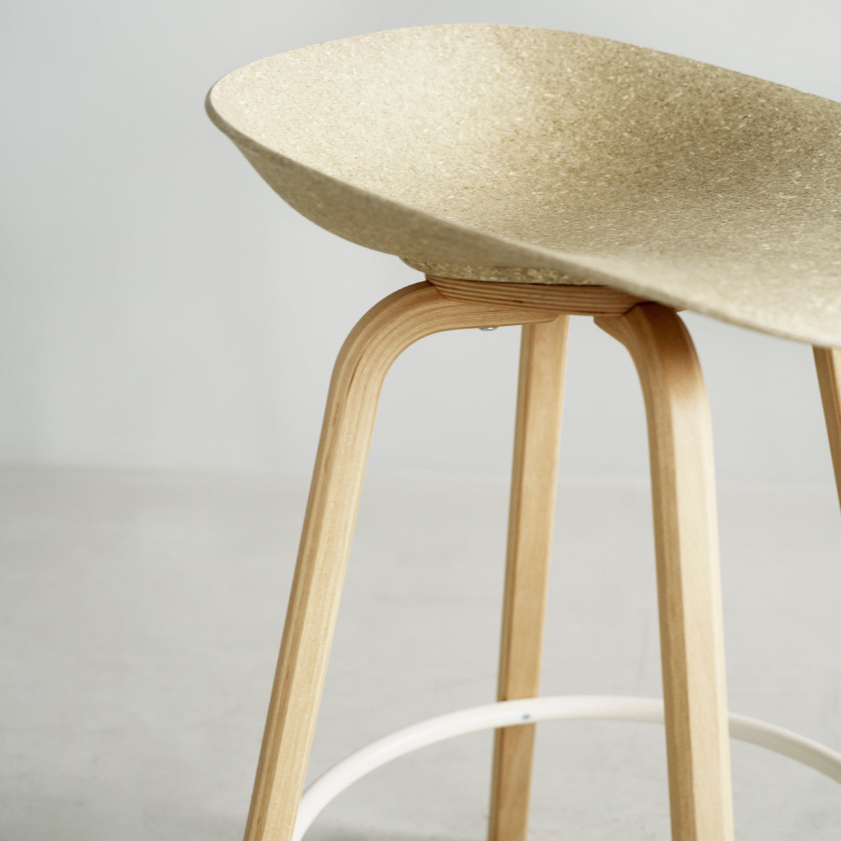 Mat 33.5" Barstool by Normann Copenhagen, showing closeup view of mat 33.5" barstool in live shot.