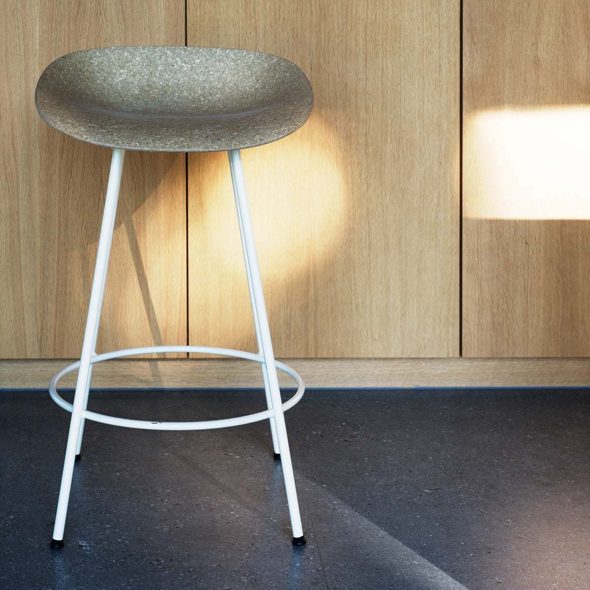 Mat 33.5" Barstool by Normann Copenhagen, showing mat 33.5" barstool in live shot.
