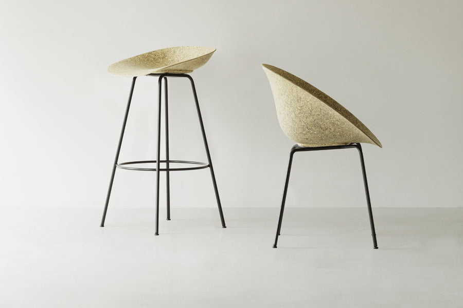 Mat 33.5" Barstool by Normann Copenhagen, showing mat 33.5" barstool in live shot.