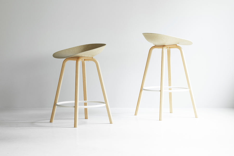 Mat 33.5" Barstool by Normann Copenhagen, showing mat 33.5" barstools in live shot.