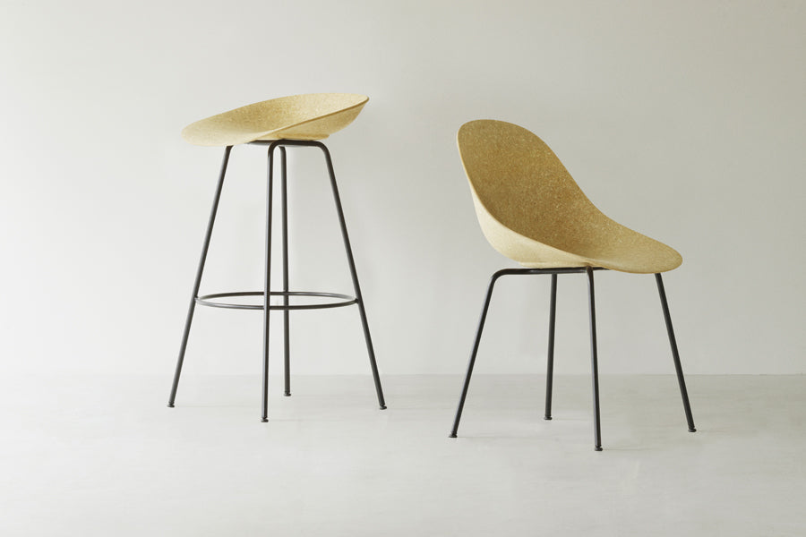 Mat 33.5" Barstool by Normann Copenhagen, showing mat 33.5" barstool in live shot.