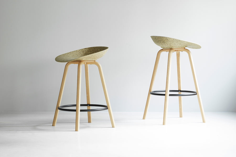 Mat 33.5" Barstool by Normann Copenhagen, showing mat 33.5" barstools in live shot.